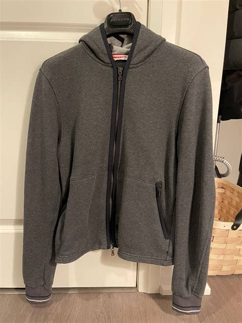 prada grey hoodie